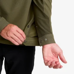 Ridge Half-zip Stretch Shirt Herren Grape Leaf/Forest Night