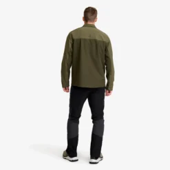 Ridge Half-zip Stretch Shirt Herren Grape Leaf/Forest Night