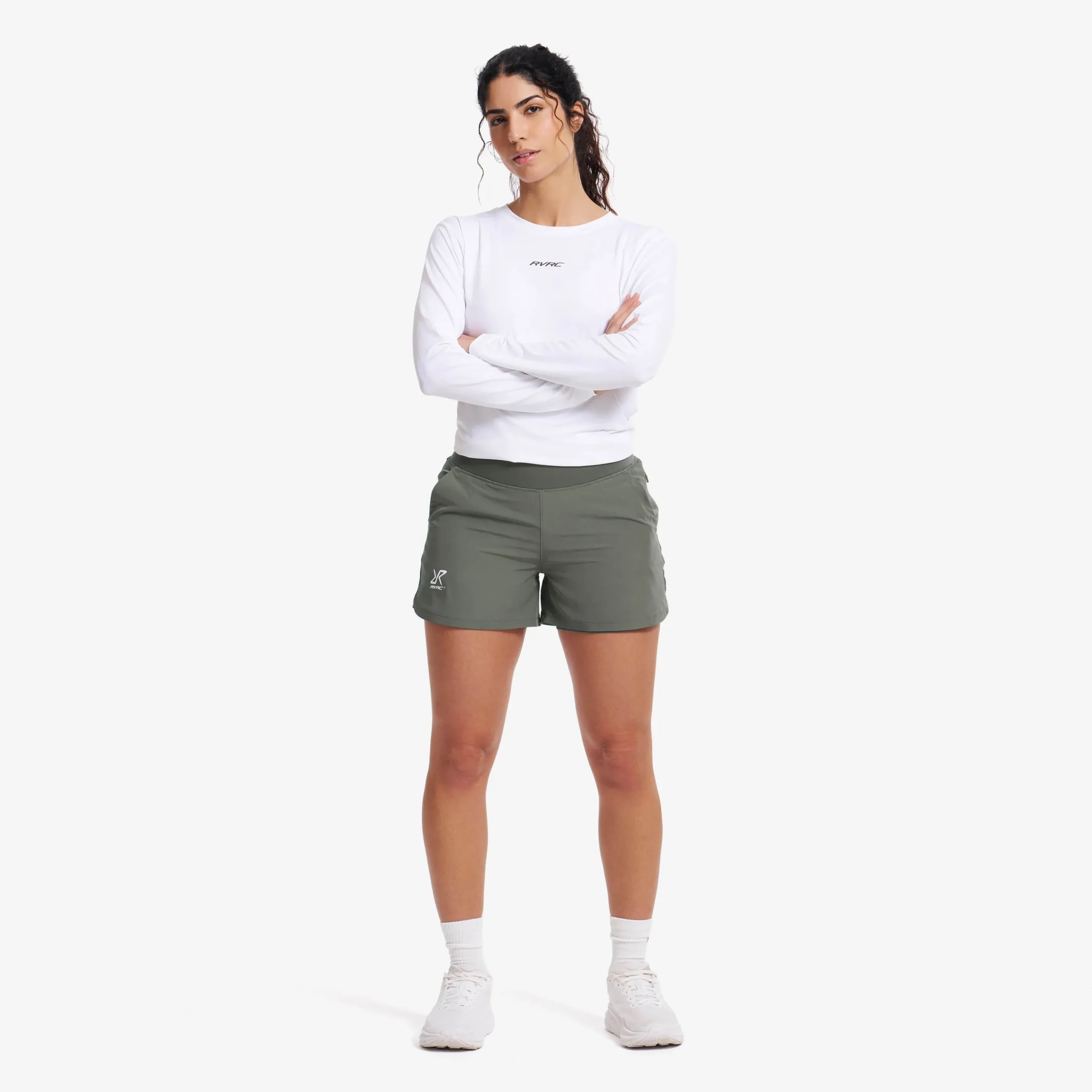 Rise 2-in-1 Shorts Damen Balsam Green