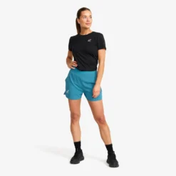 Rise 2-in-1 Shorts Damen Blue Ashes