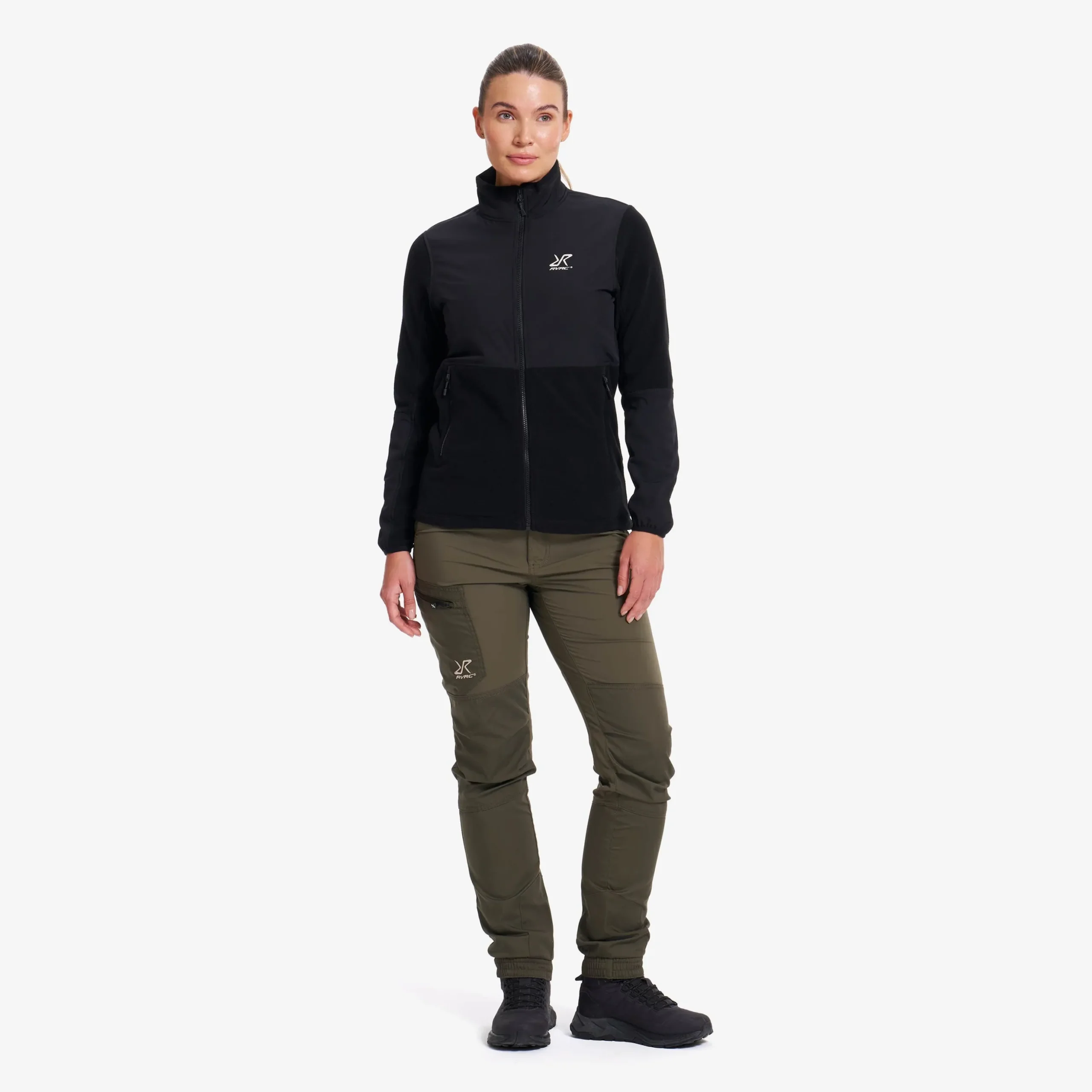 River Hybrid Fleece Jacket Damen Black