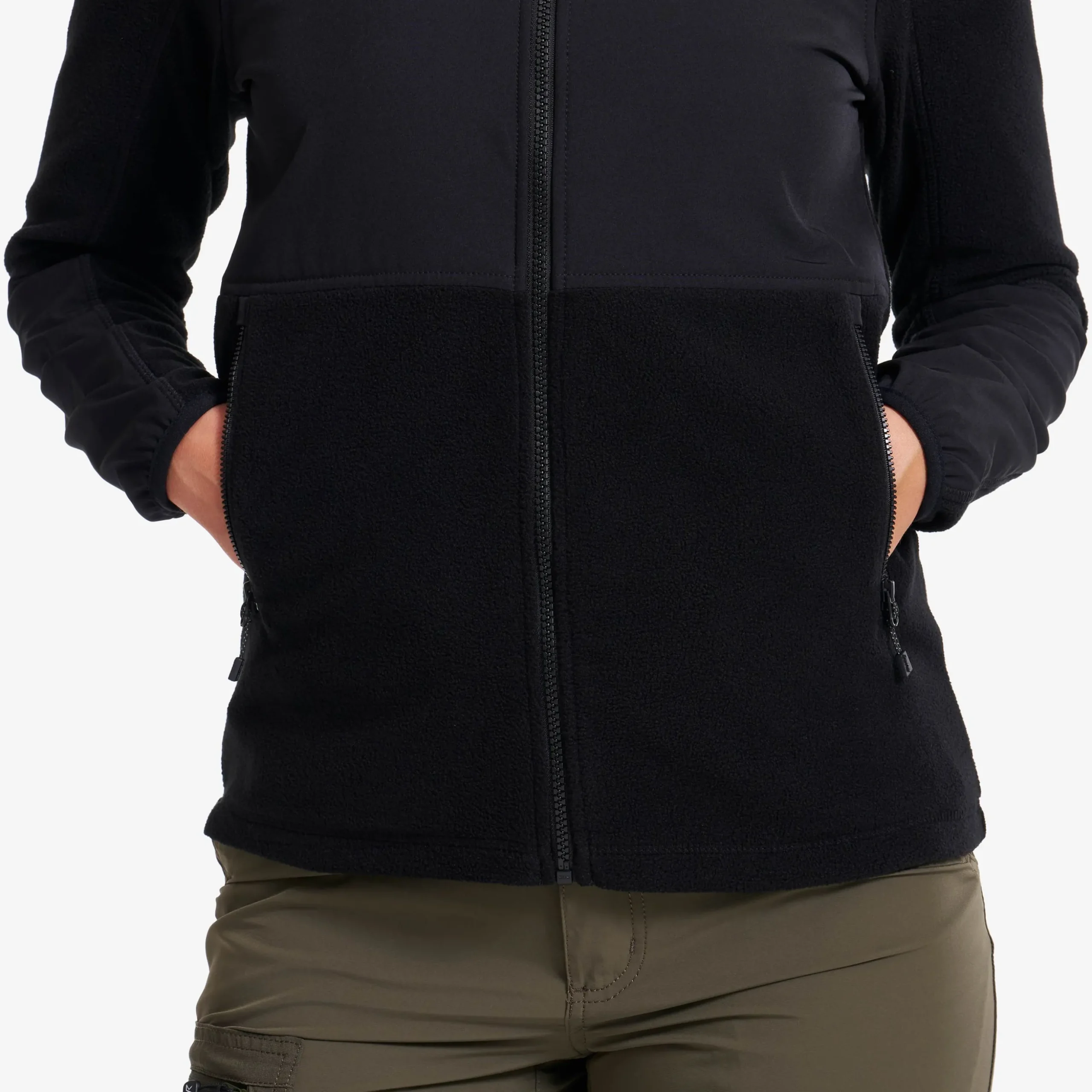 River Hybrid Fleece Jacket Damen Black