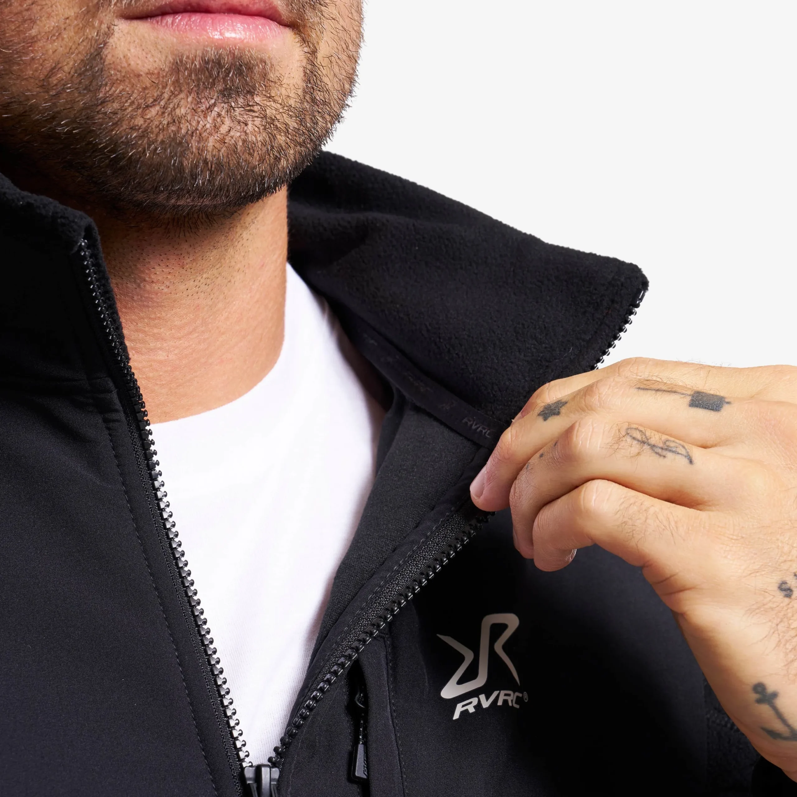 River Hybrid Fleece Jacket Herren Black