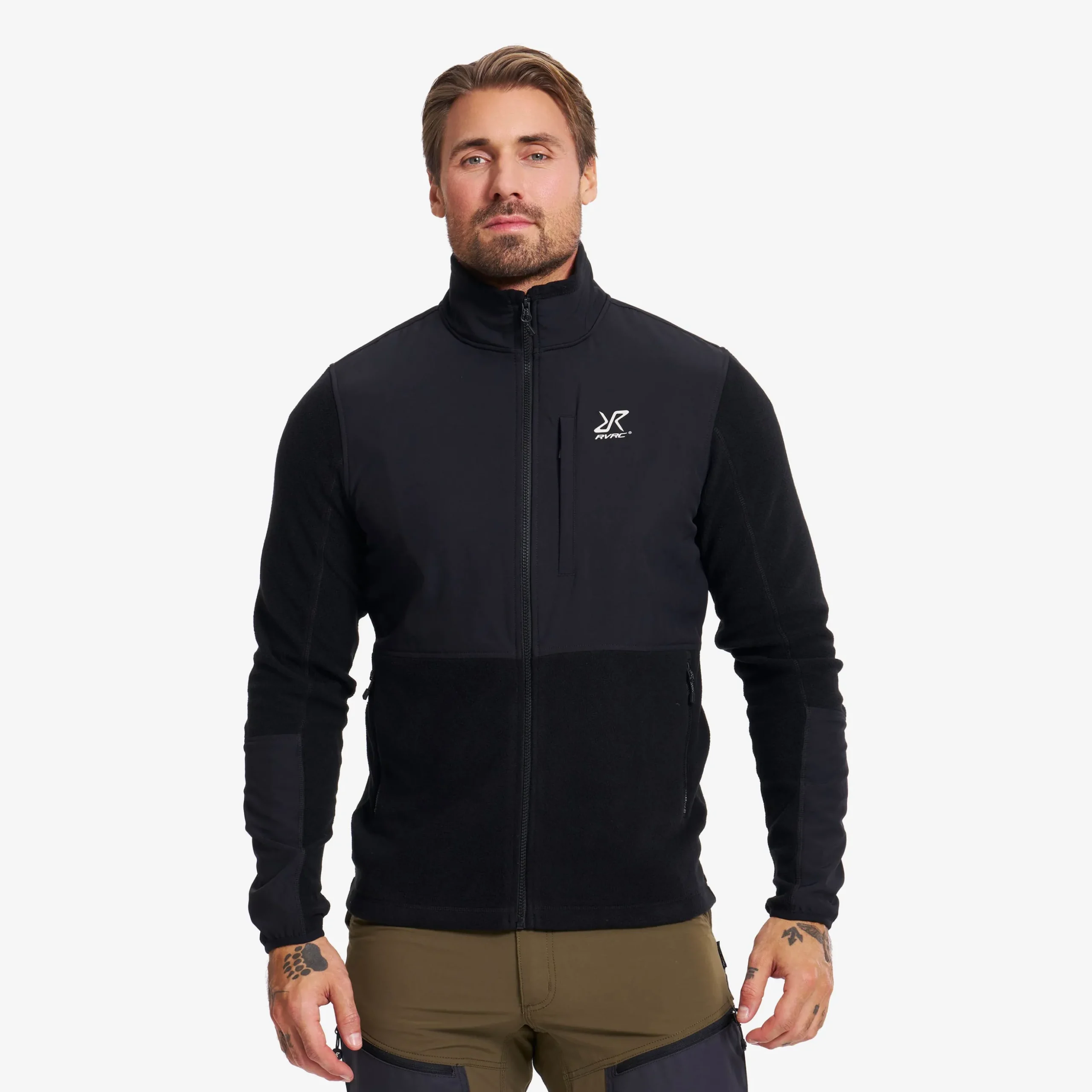River Hybrid Fleece Jacket Herren Black