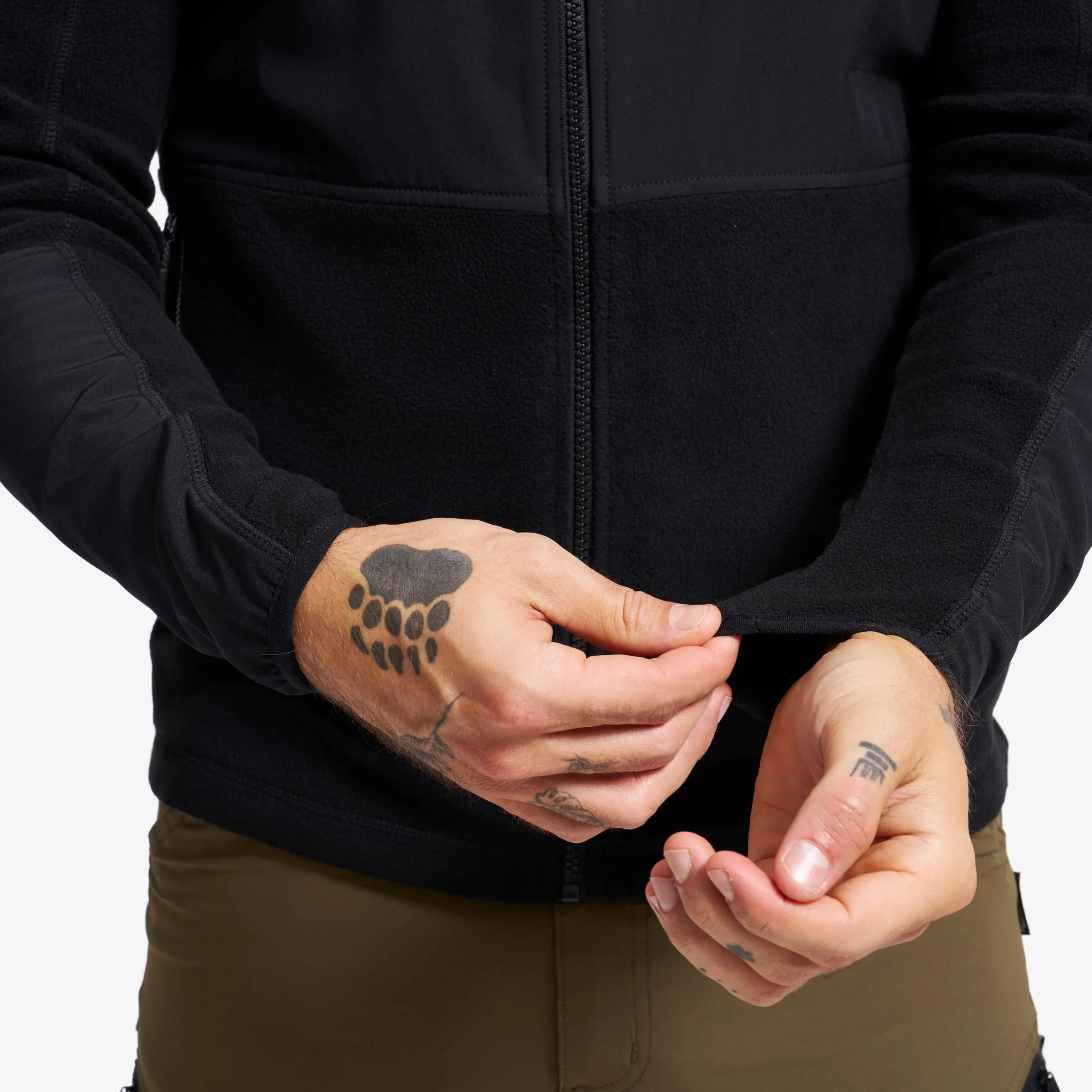 River Hybrid Fleece Jacket Herren Black