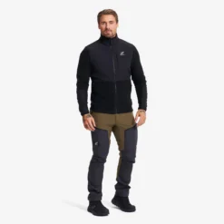 River Hybrid Fleece Jacket Herren Black