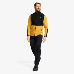 River Hybrid Fleece Jacket Herren Harvest Gold