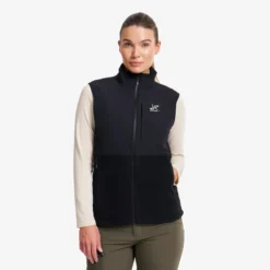 River Hybrid Fleece Vest Damen Black