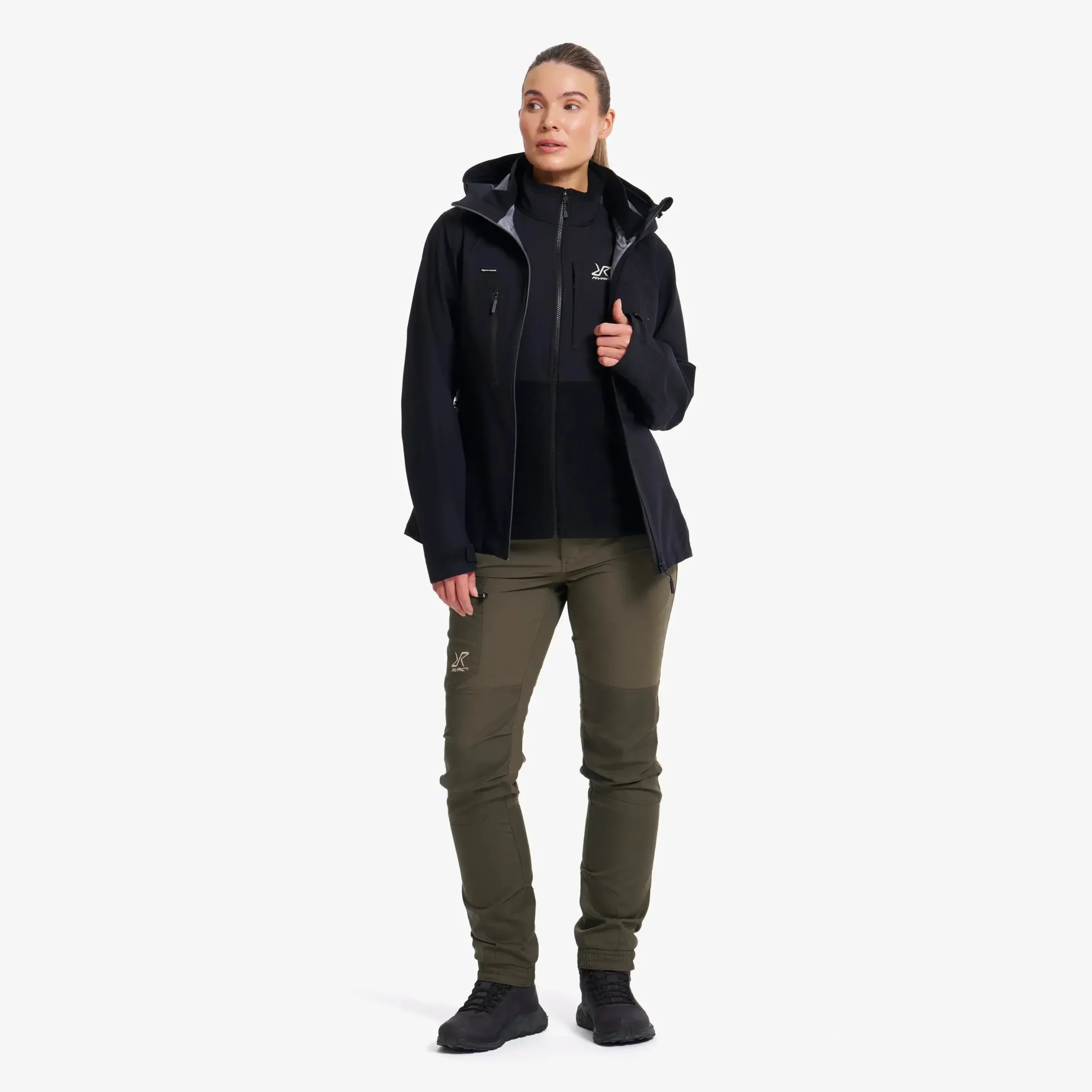 River Hybrid Fleece Vest Damen Black