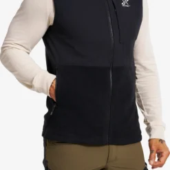 River Hybrid Fleece Vest Herren Black
