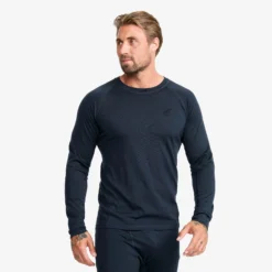 Route Merino Light Base Layer Top Herren Deep Navy