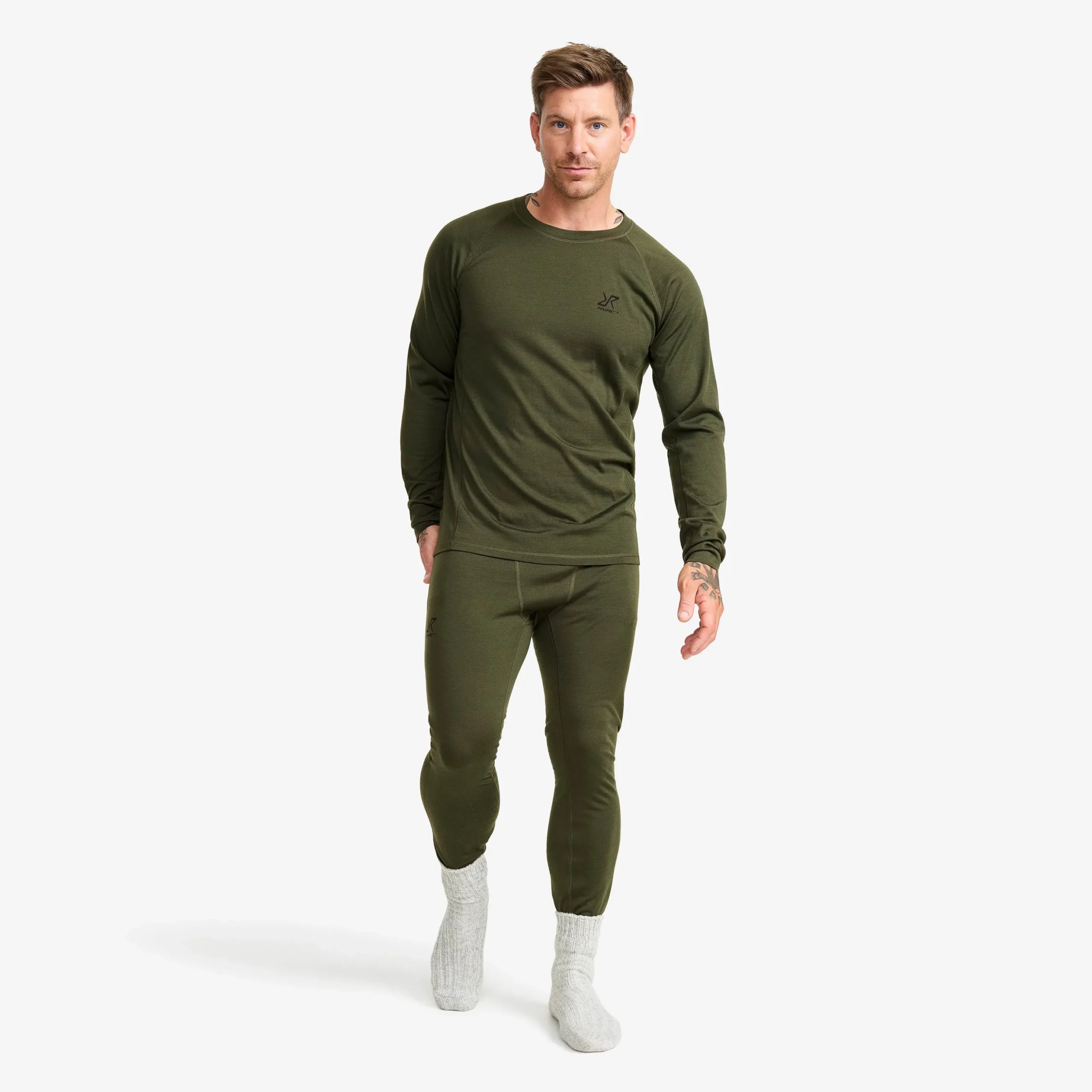 Route Merino Light Base Layer Top Herren Forest Night