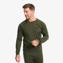 Route Merino Light Base Layer Top Herren Forest Night