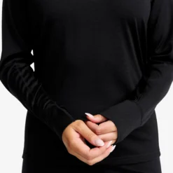 Route Merino Light Base Layer Top Damen Black