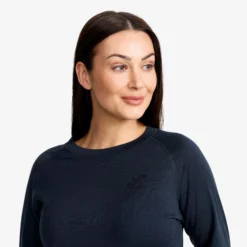 Route Merino Light Base Layer Top Damen Deep Navy
