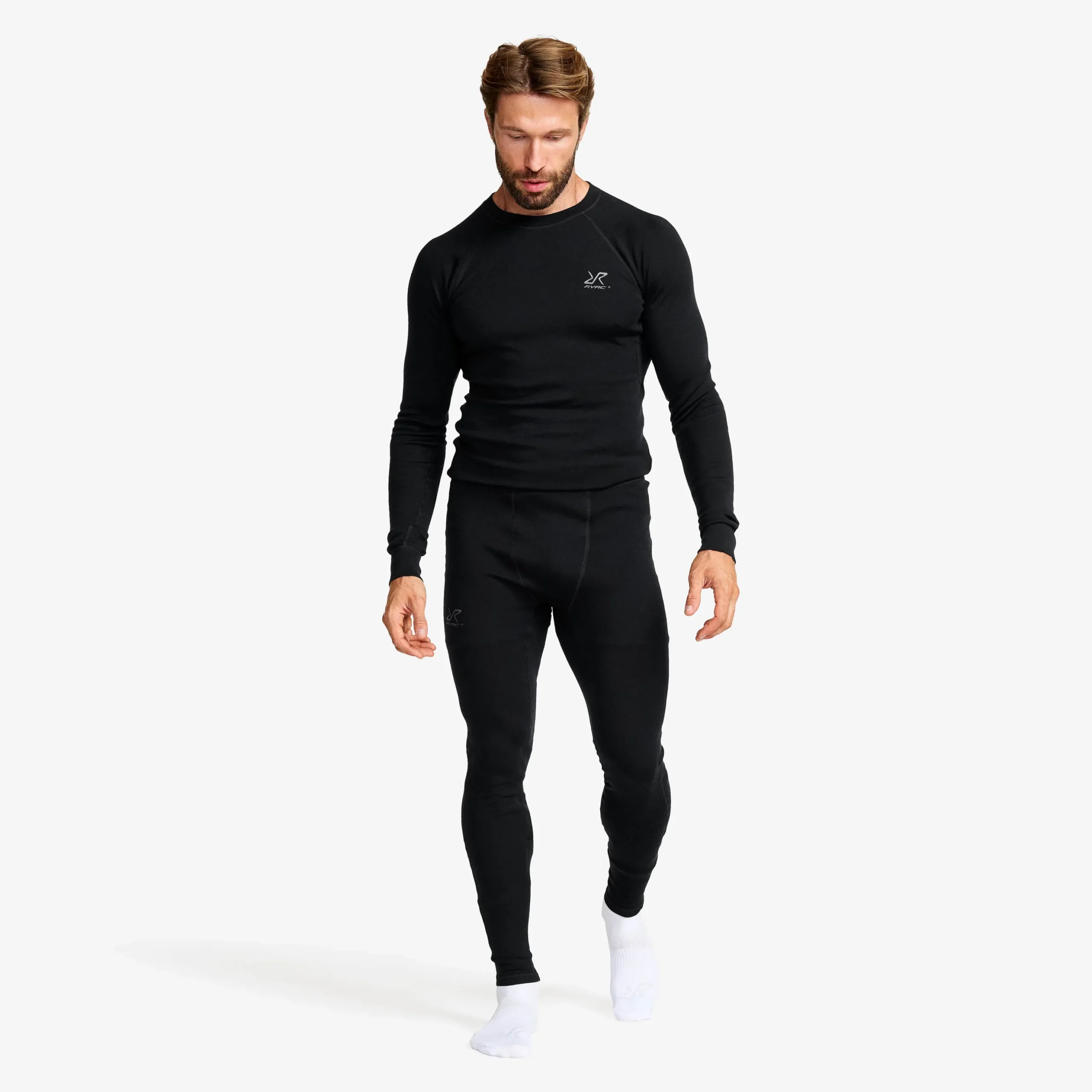 Route Merino Warm Base Layer Pants Herren Black