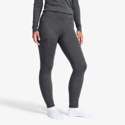 Route Merino Warm Base Layer Pants Damen Dark Grey Melange