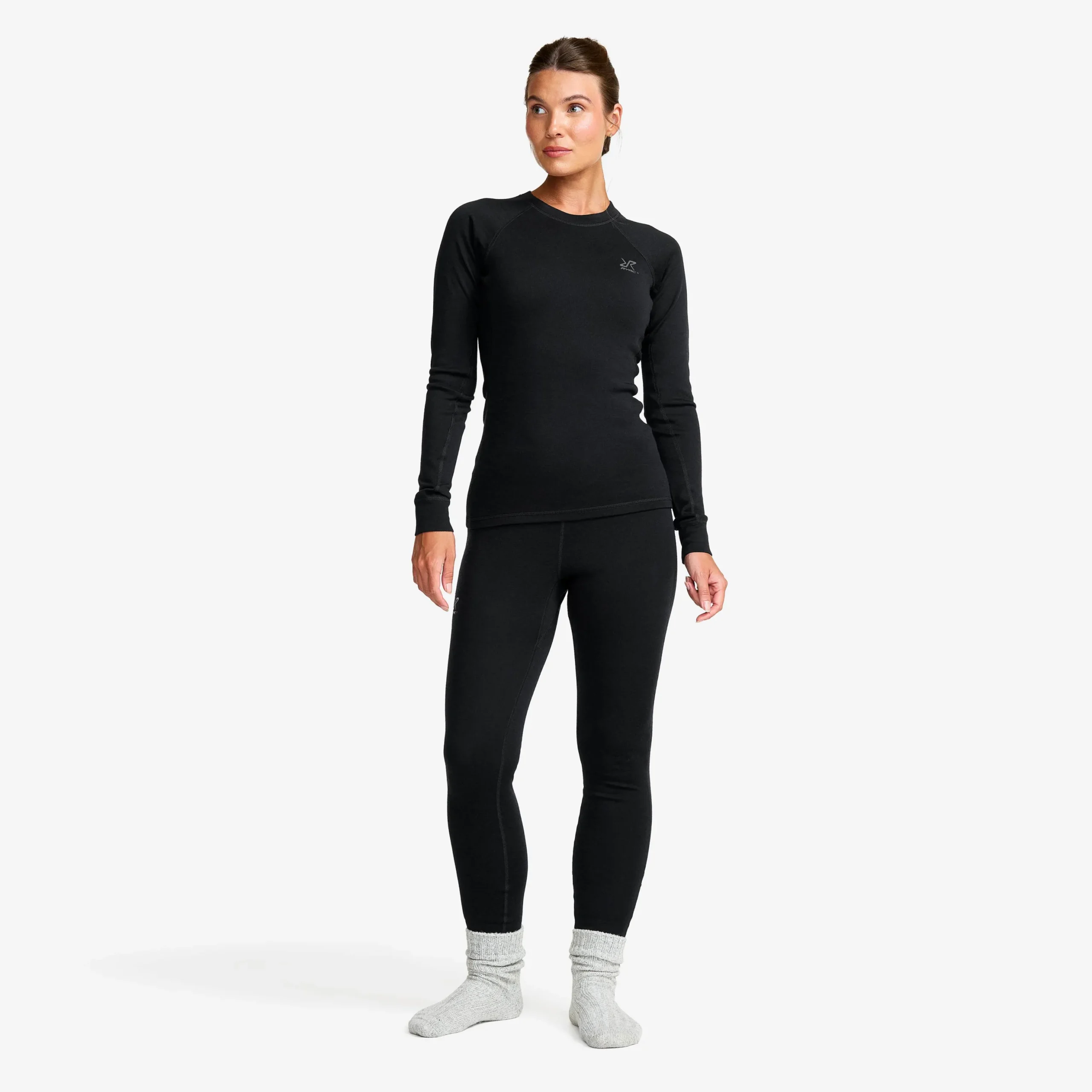 Route Merino Warm Base Layer Top Damen Black