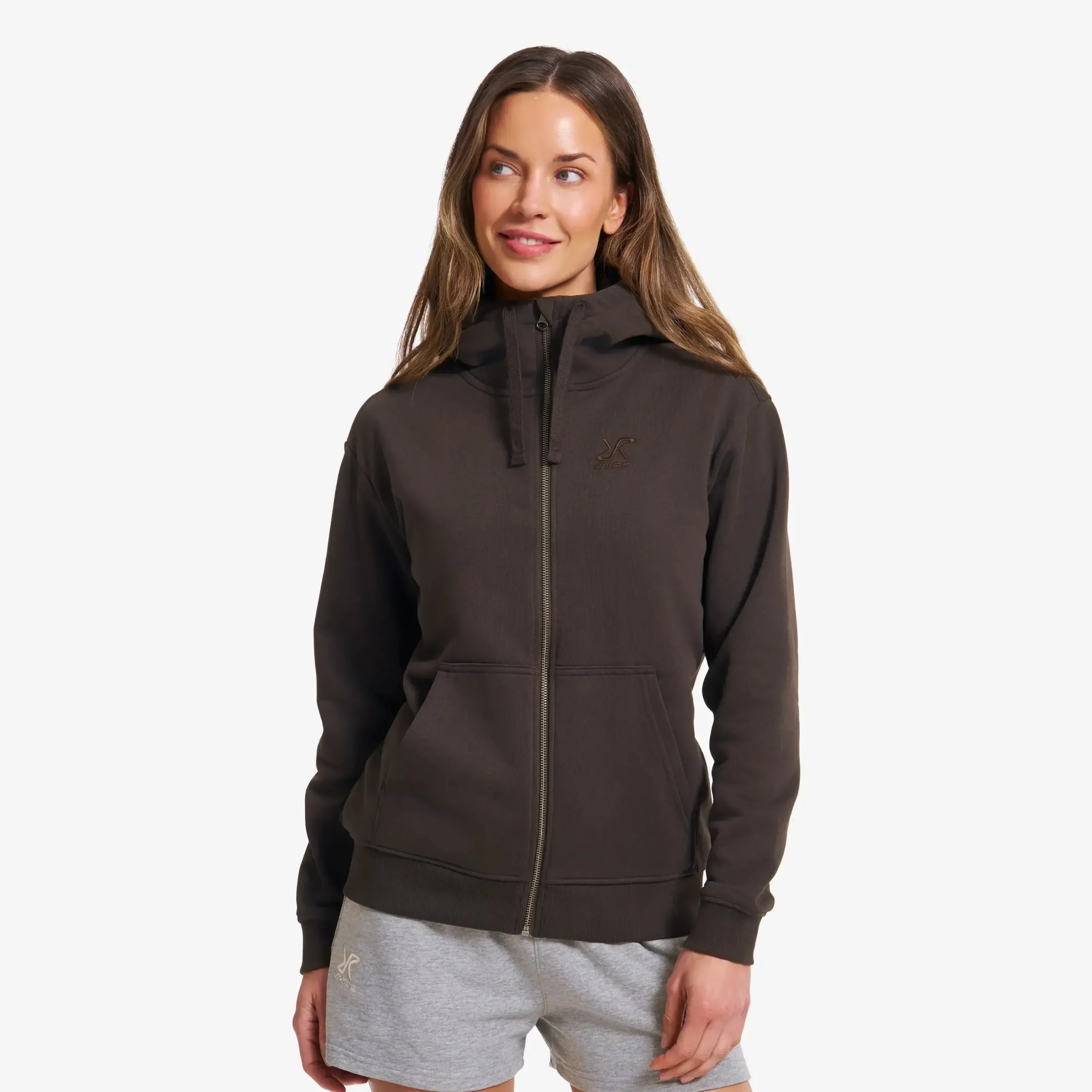RVRC Full-zip Hoodie Damen Espresso