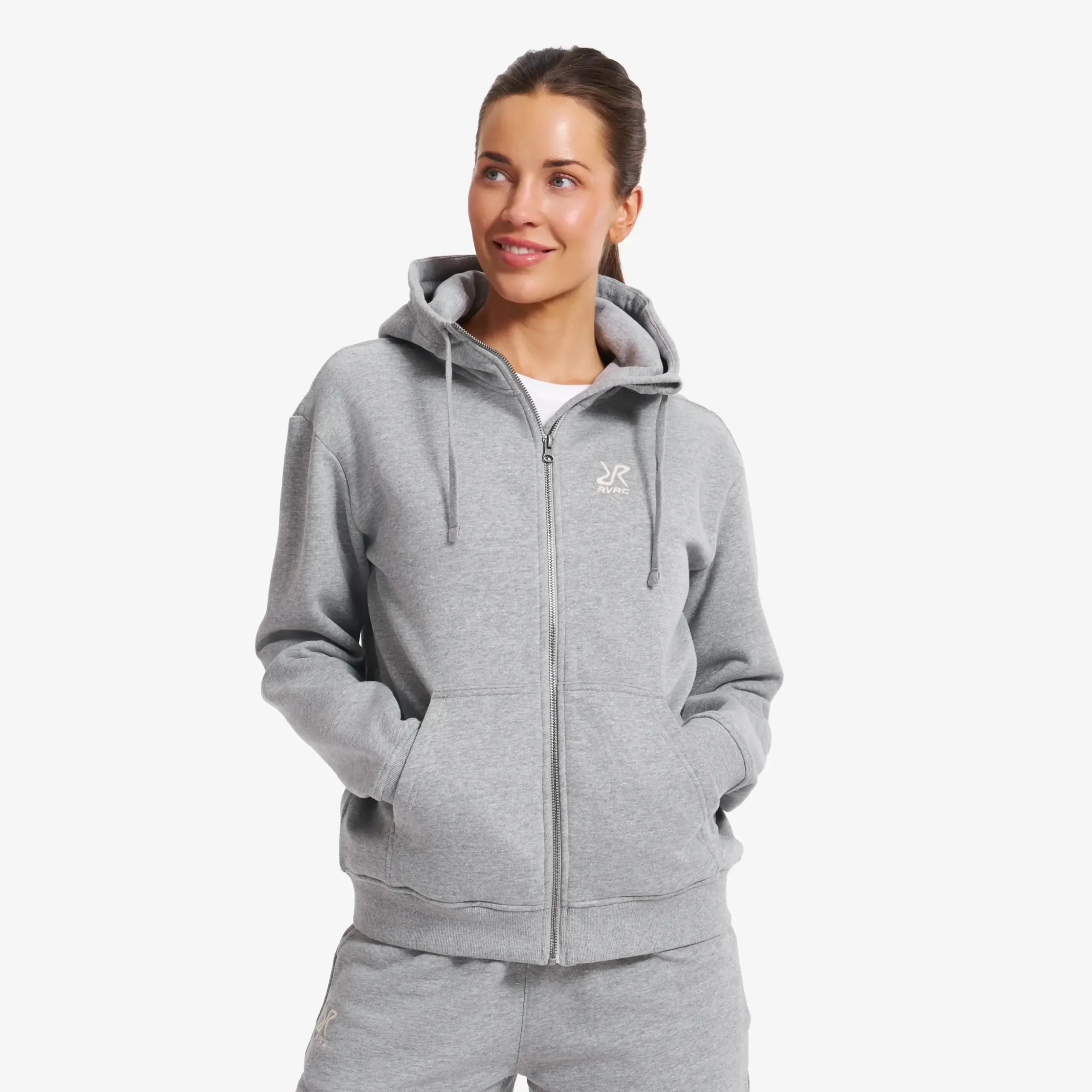 RVRC Full-zip Hoodie Damen Grey Melange