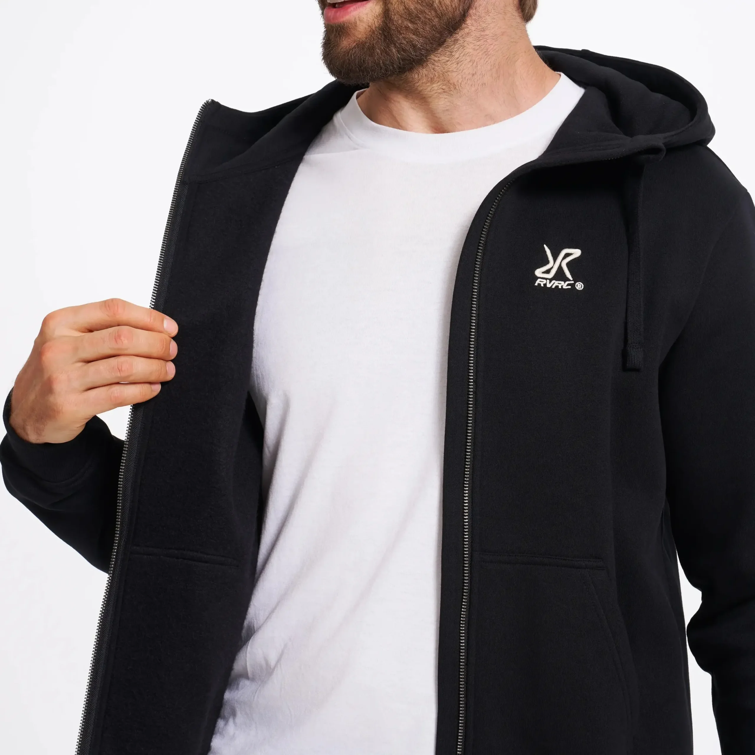 RVRC Full-zip Hoodie Herren Black