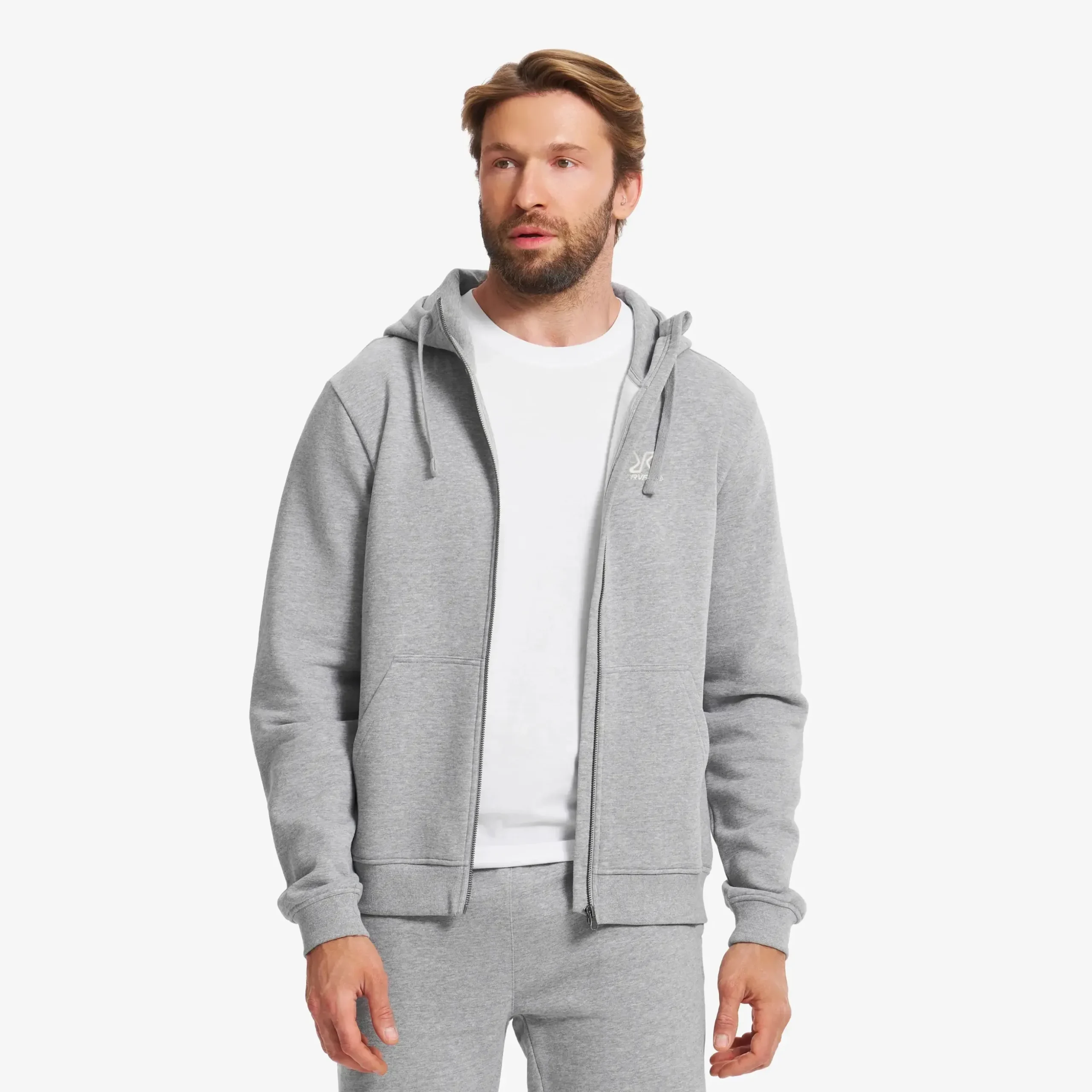 RVRC Full-zip Hoodie Herren Grey Melange