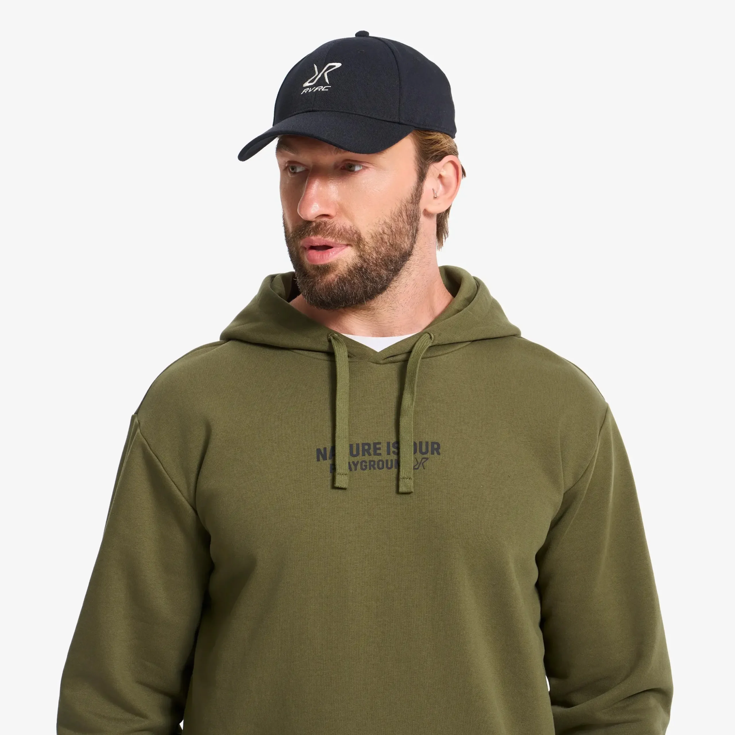 RVRC Graphic Hoodie Herren Dark Olive