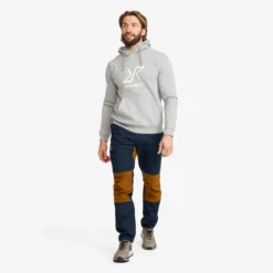 RVRC Hoodie Herren Grey Melange/Oatmeal