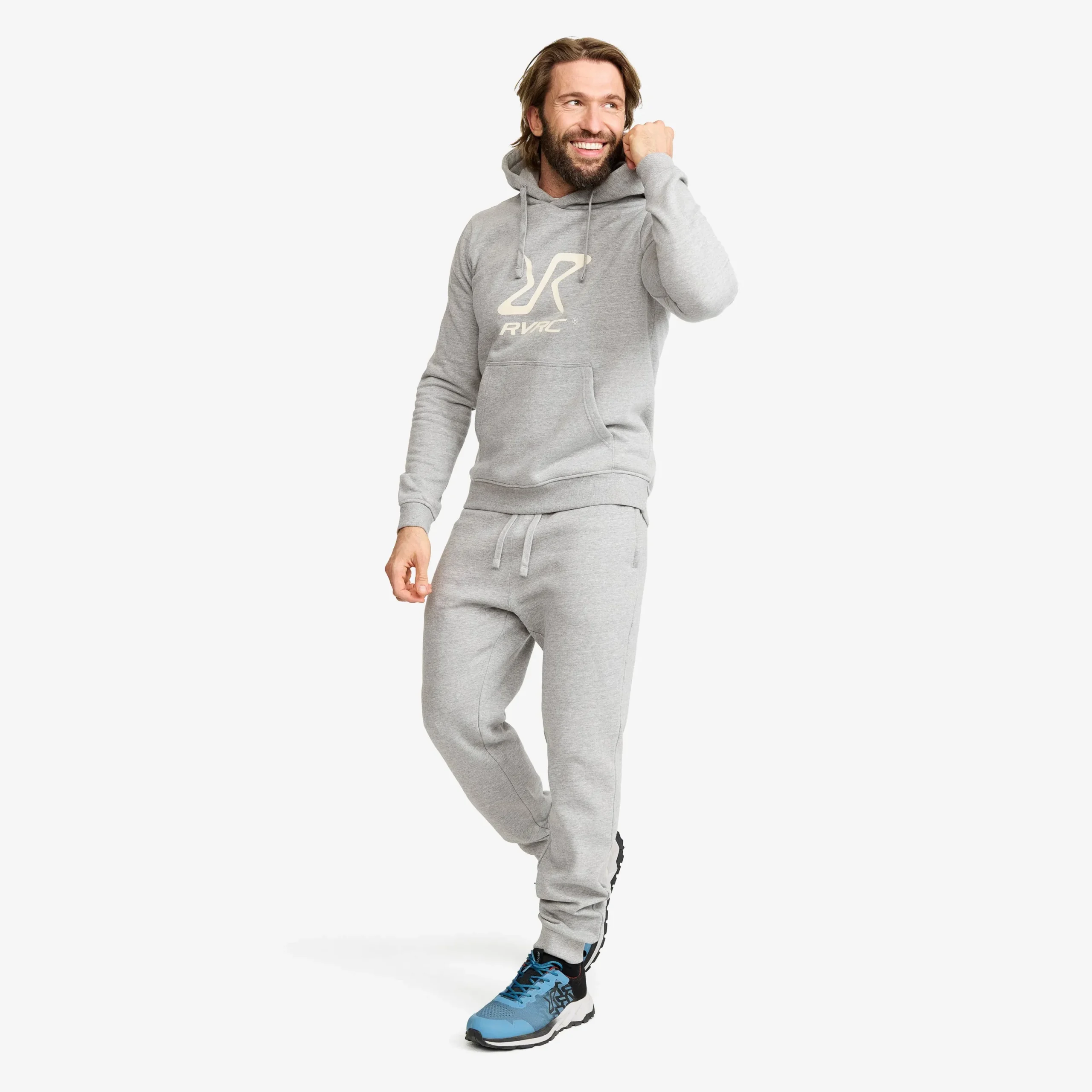 RVRC Hoodie Herren Grey Melange/Oatmeal