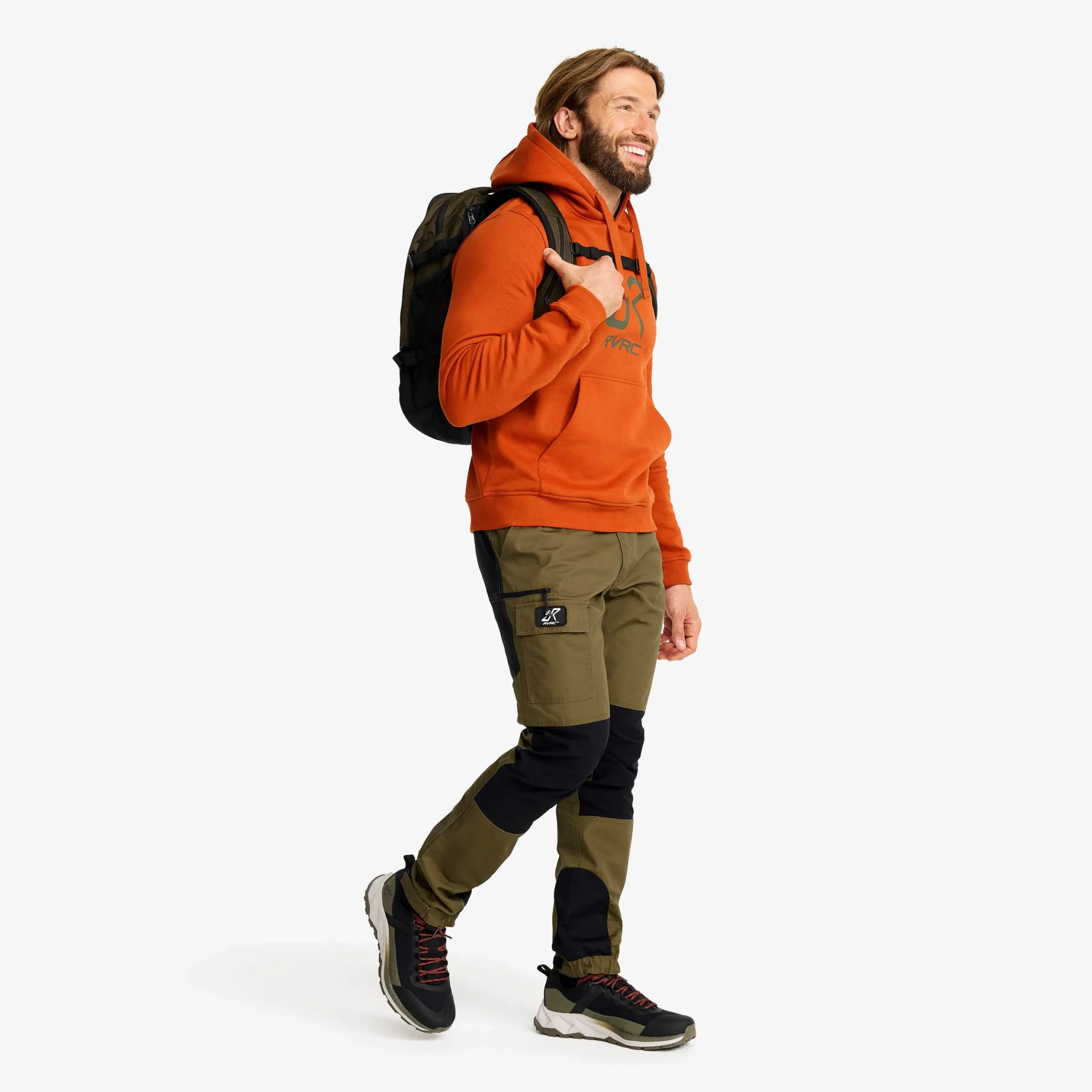 RVRC Hoodie Herren Terracotta Brown/Forest Night