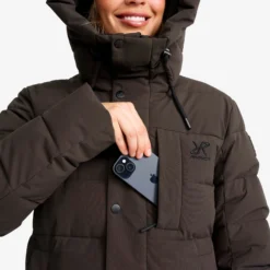 Scenic Insulated Long Parka Damen Espresso