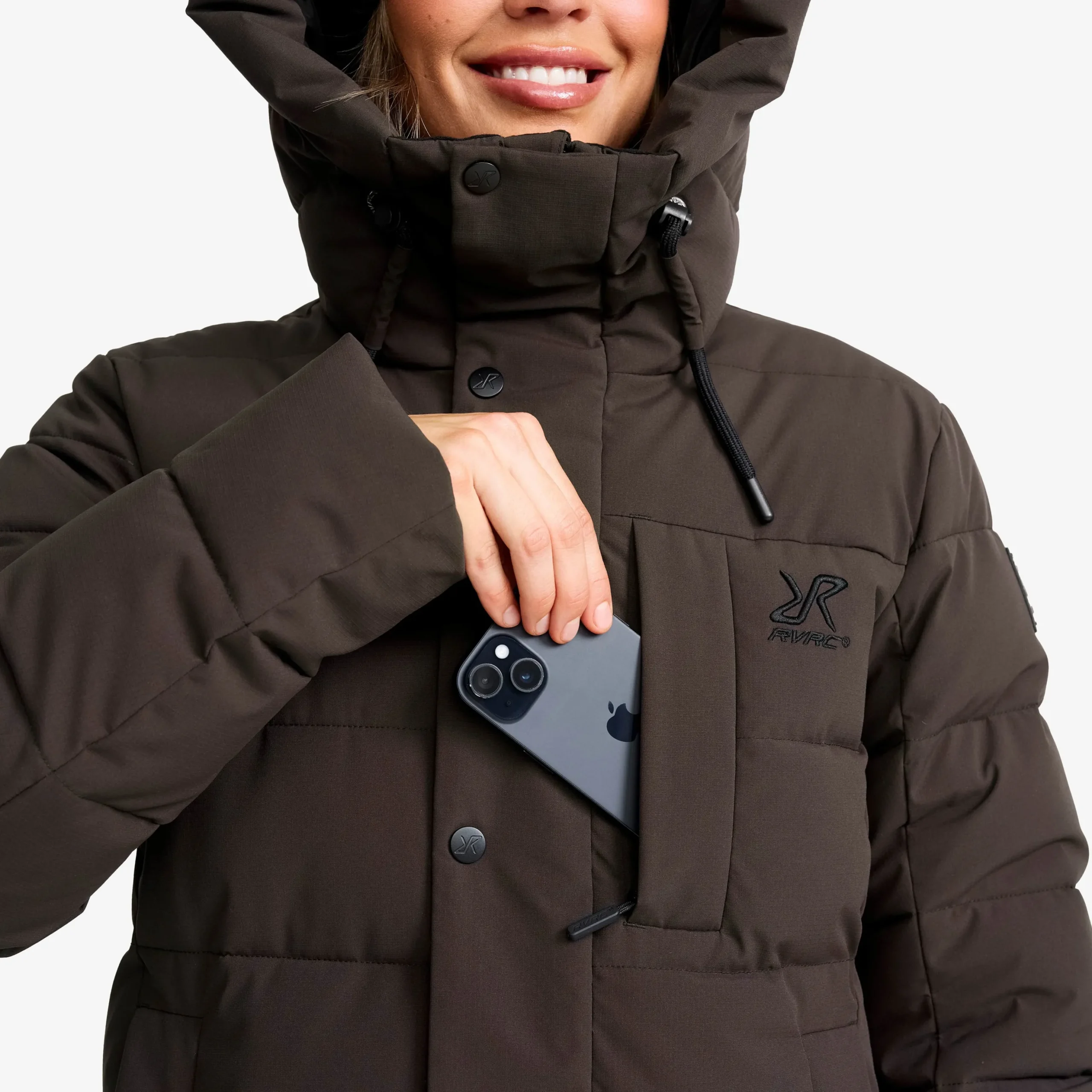Scenic Insulated Long Parka Damen Espresso