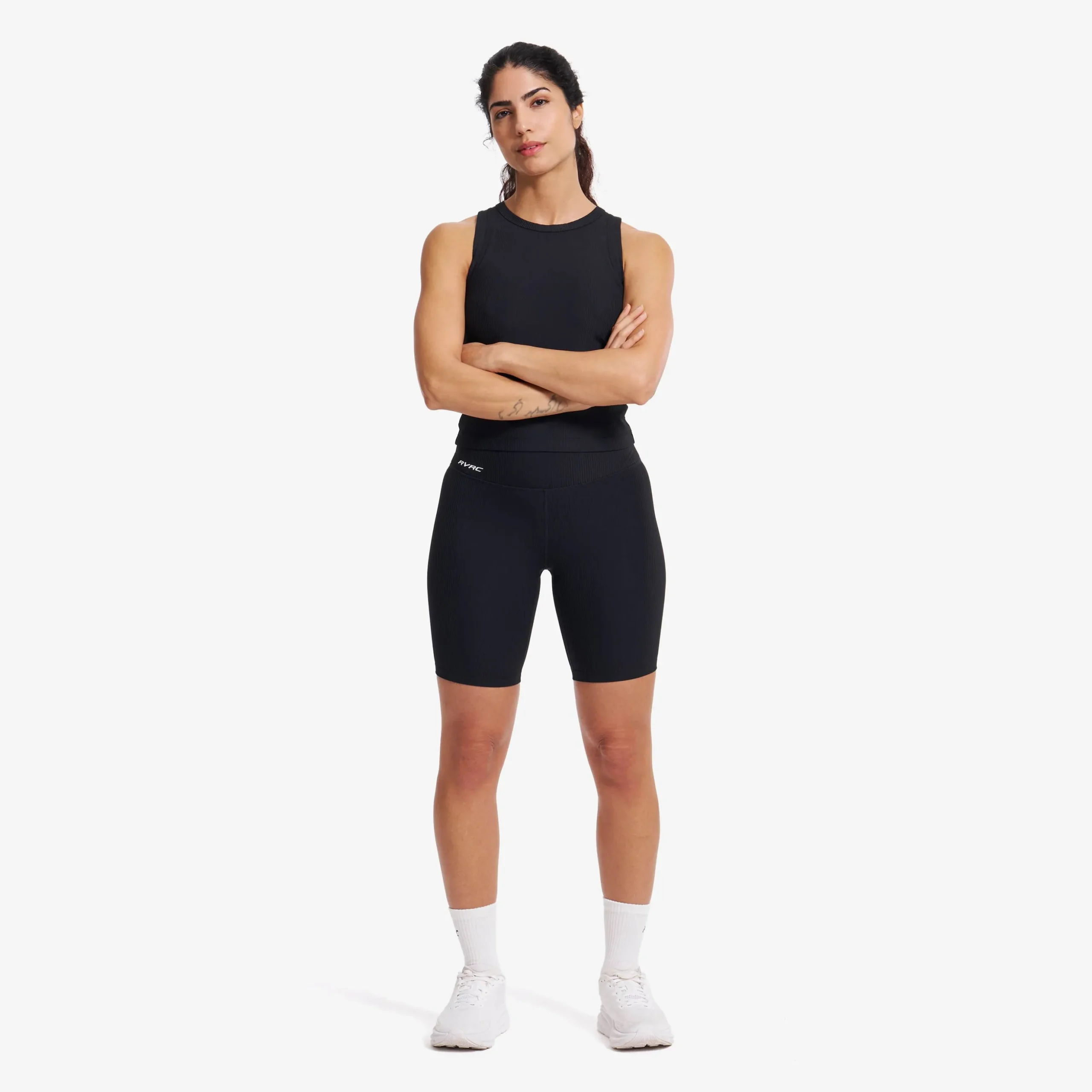 Shape Ribbed Biker Shorts Damen Black
