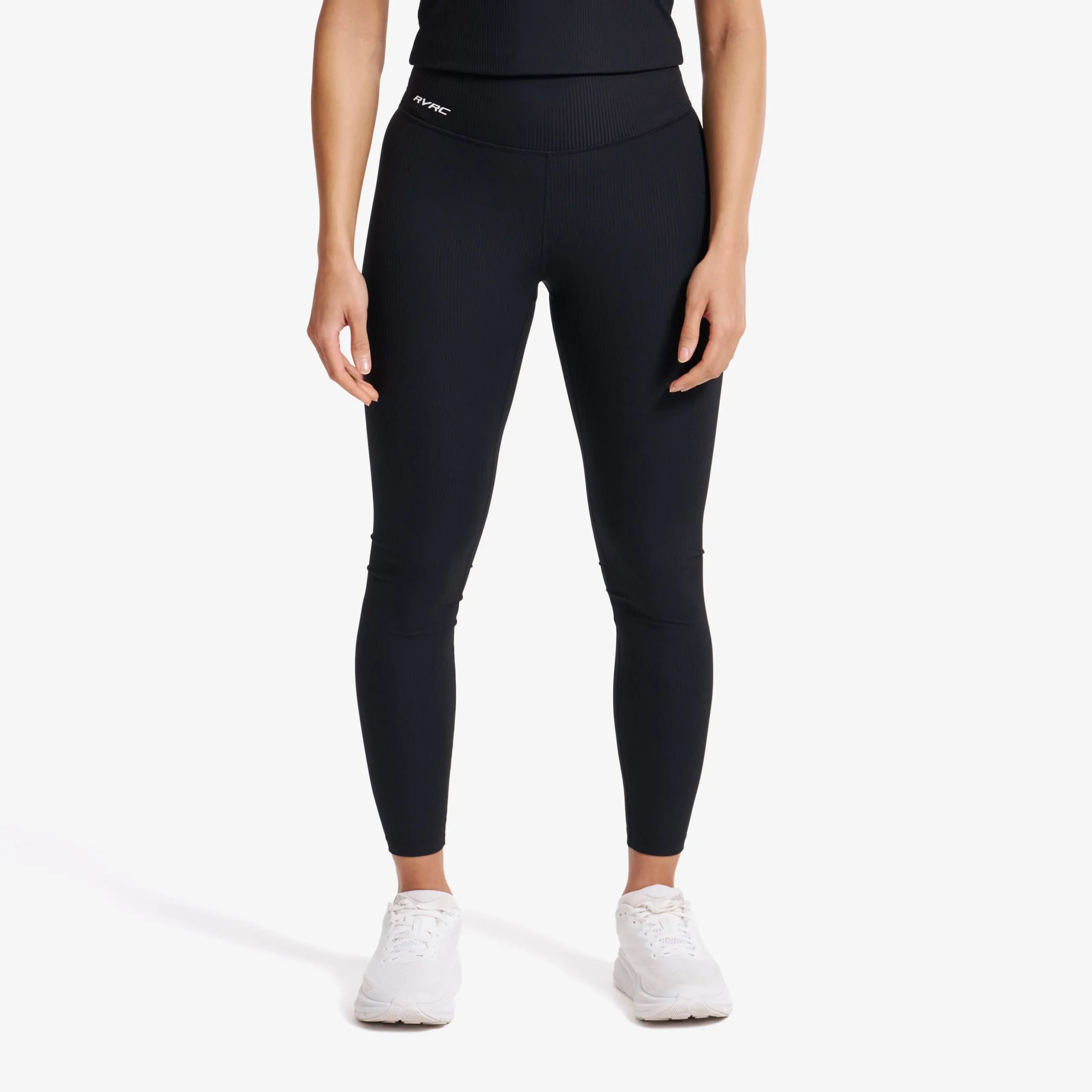 Shape Ribbed Leggings Damen Black