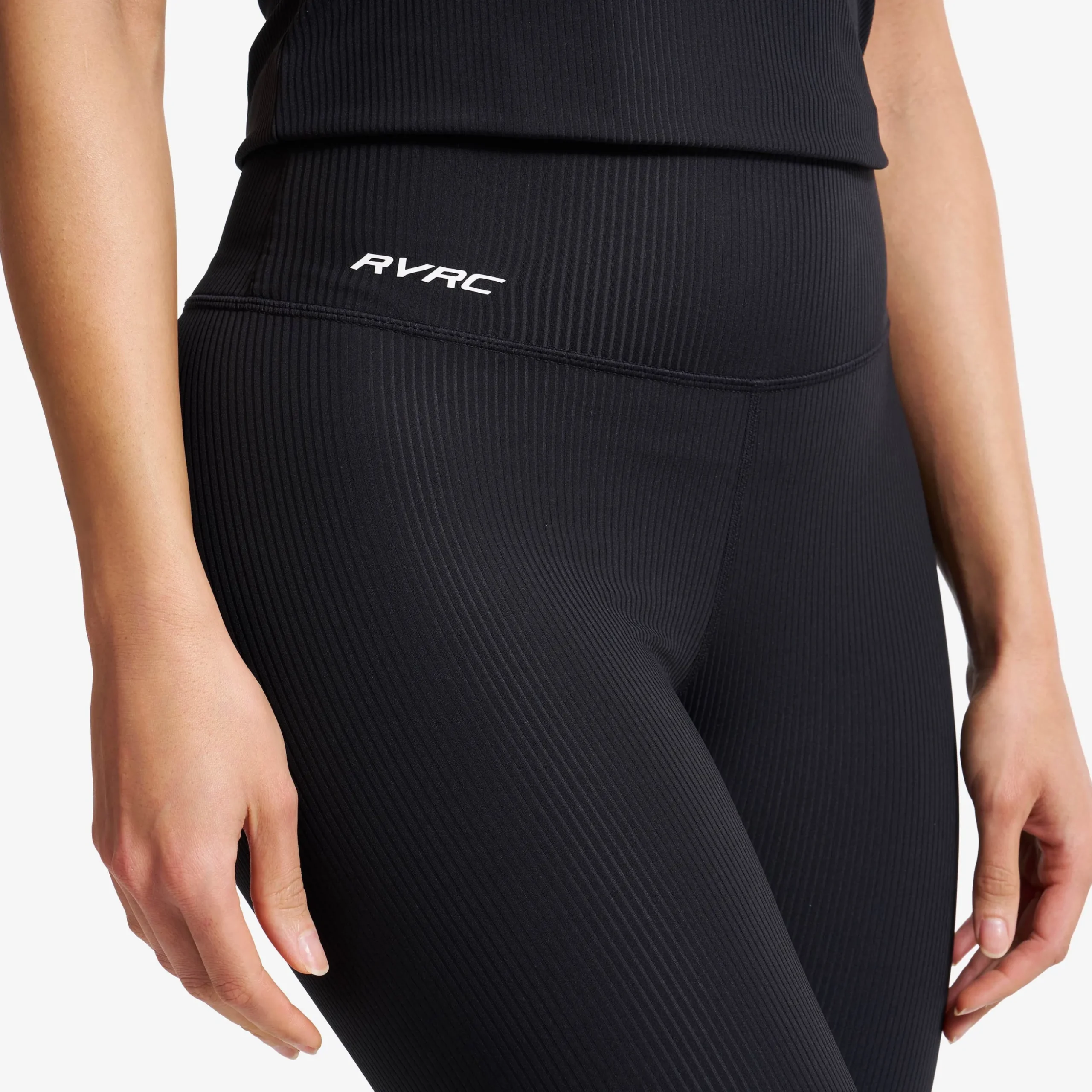 Shape Ribbed Leggings Damen Black
