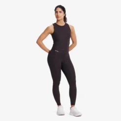 Shape Ribbed Leggings Damen Espresso