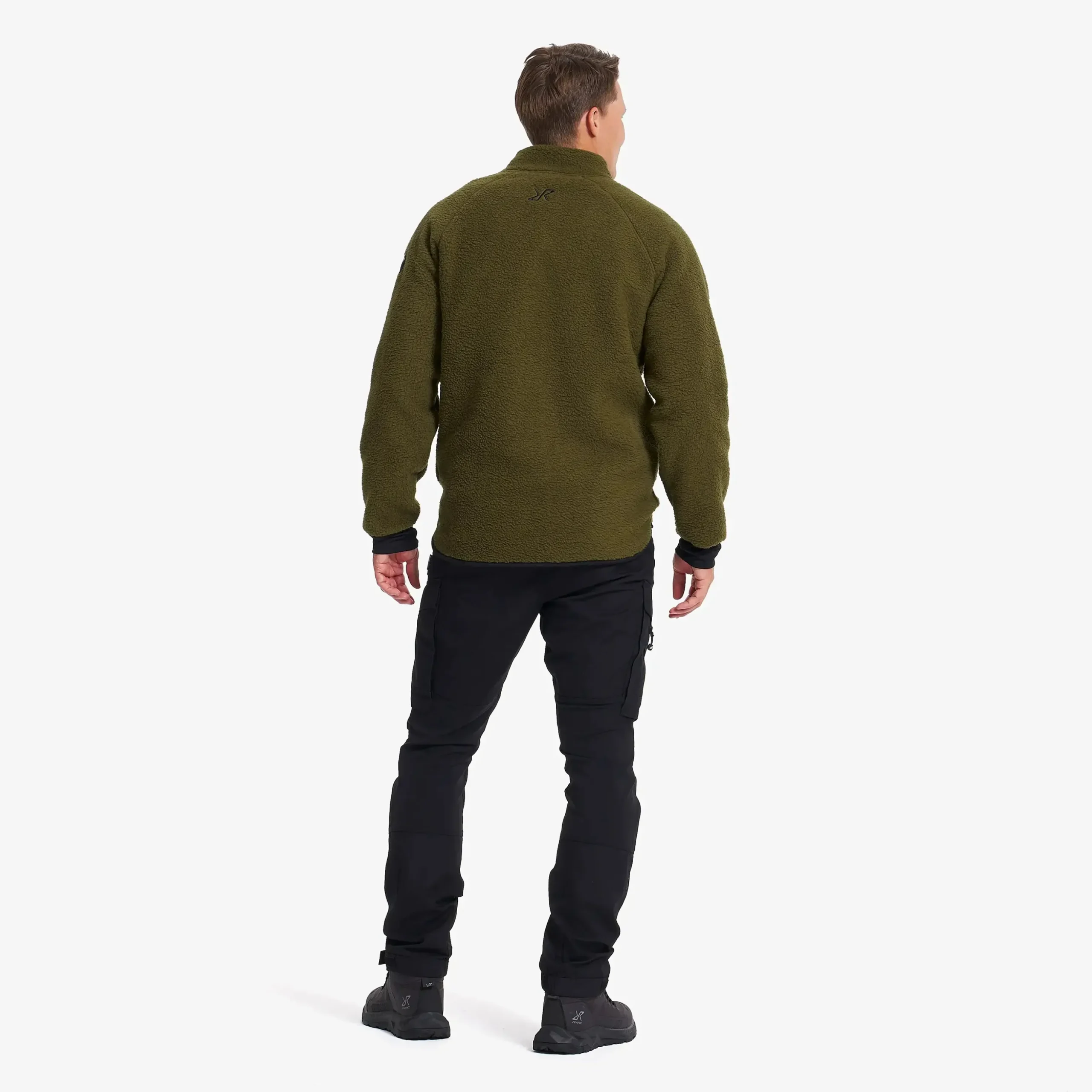 Sherpa Full-zip Fleece Jacket Herren Dark Olive