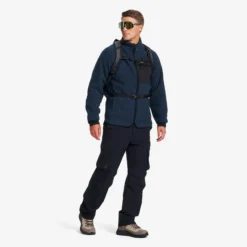 Sherpa Full-zip Fleece Jacket Herren Deep Navy