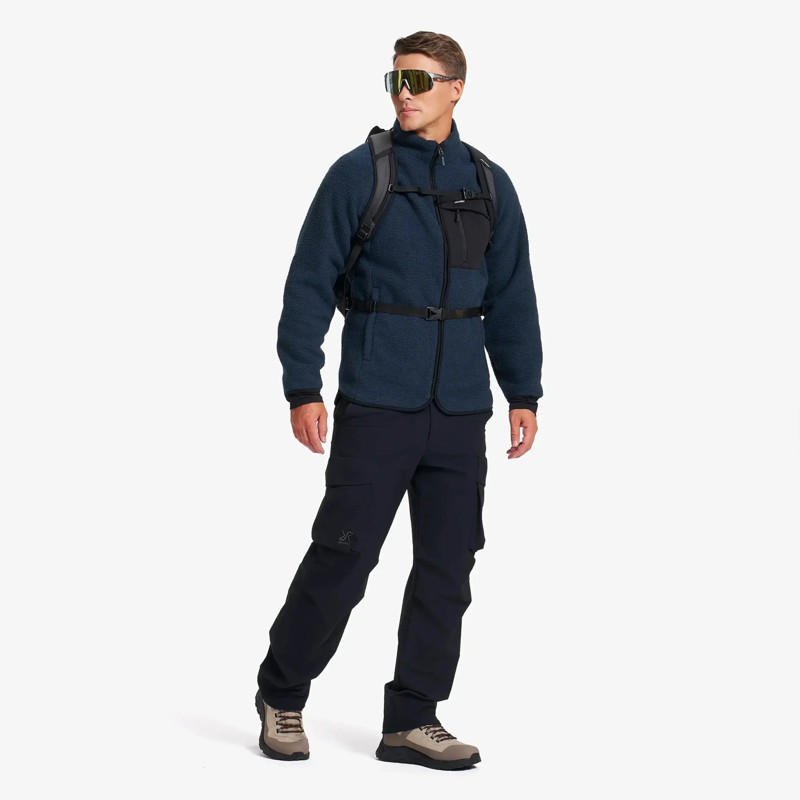 Sherpa Full-zip Fleece Jacket Herren Deep Navy