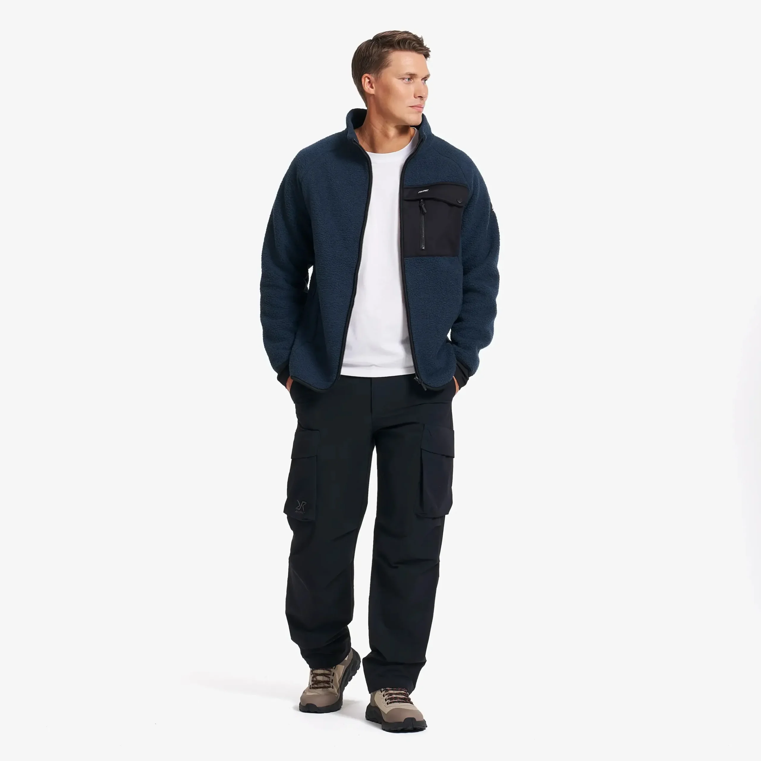 Sherpa Full-zip Fleece Jacket Herren Deep Navy