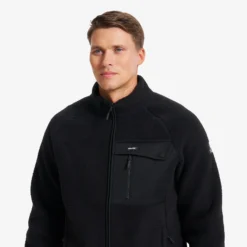 Sherpa Full-zip Fleece Jacket Herren Black