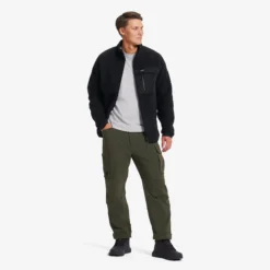 Sherpa Full-zip Fleece Jacket Herren Black