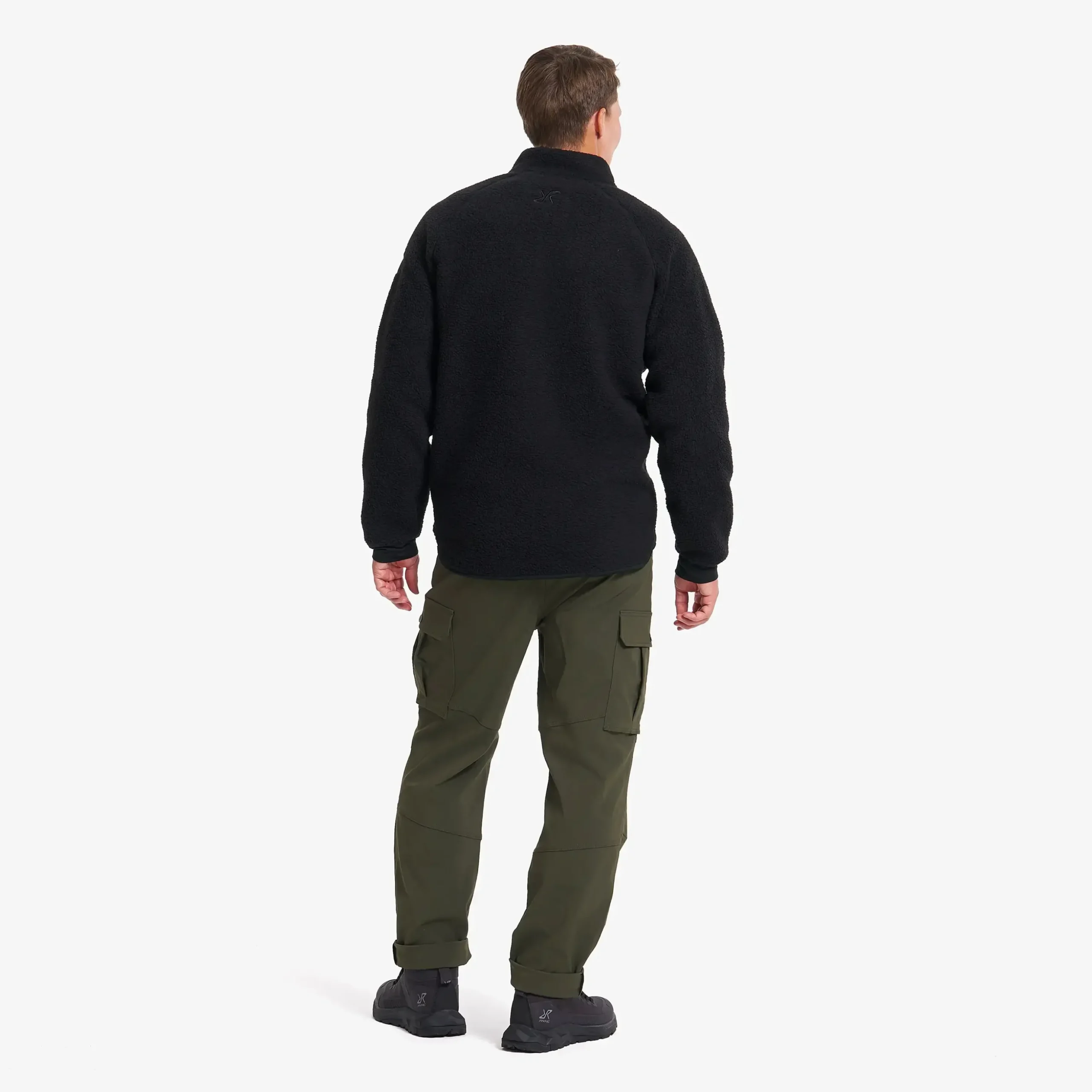 Sherpa Full-zip Fleece Jacket Herren Black