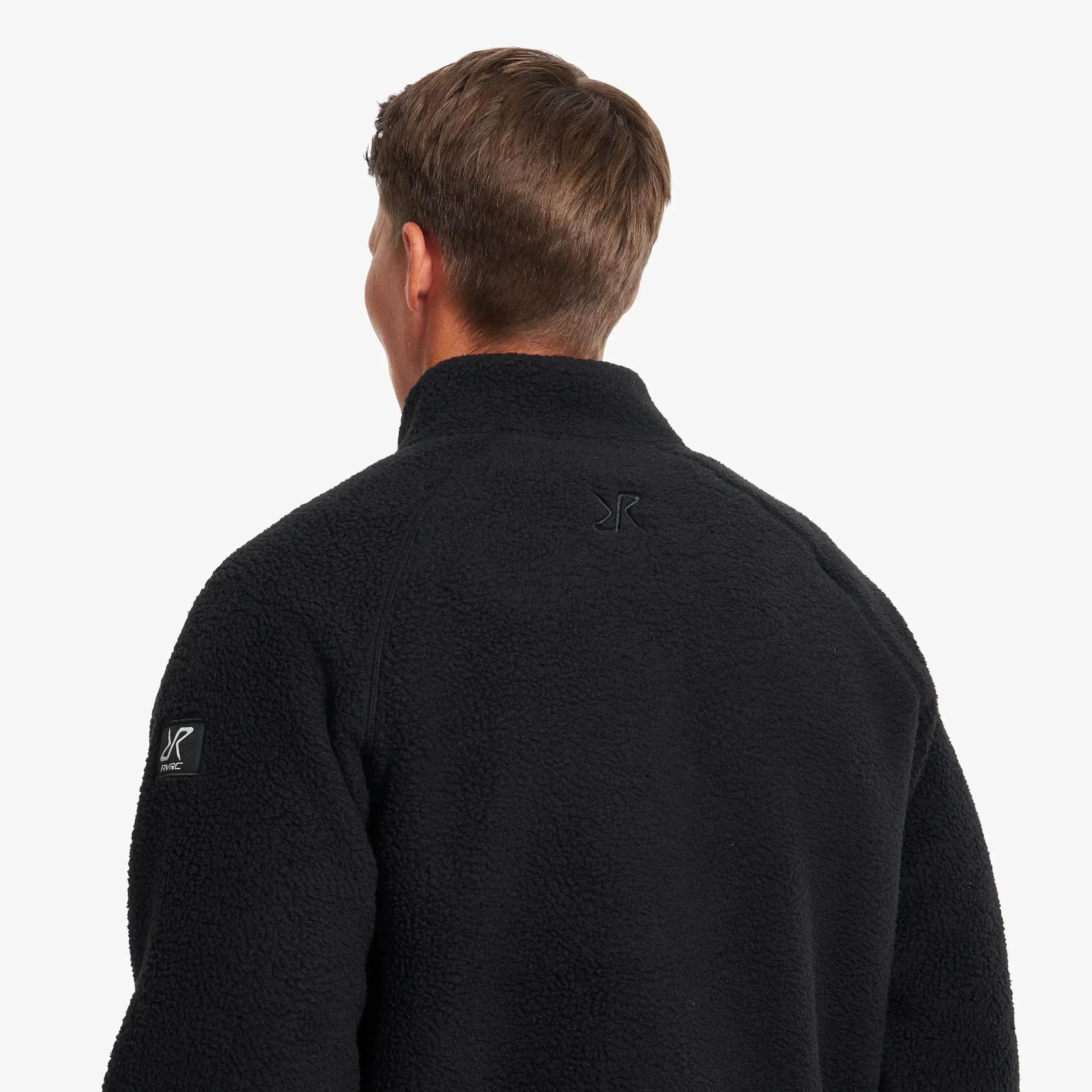 Sherpa Full-zip Fleece Jacket Herren Black