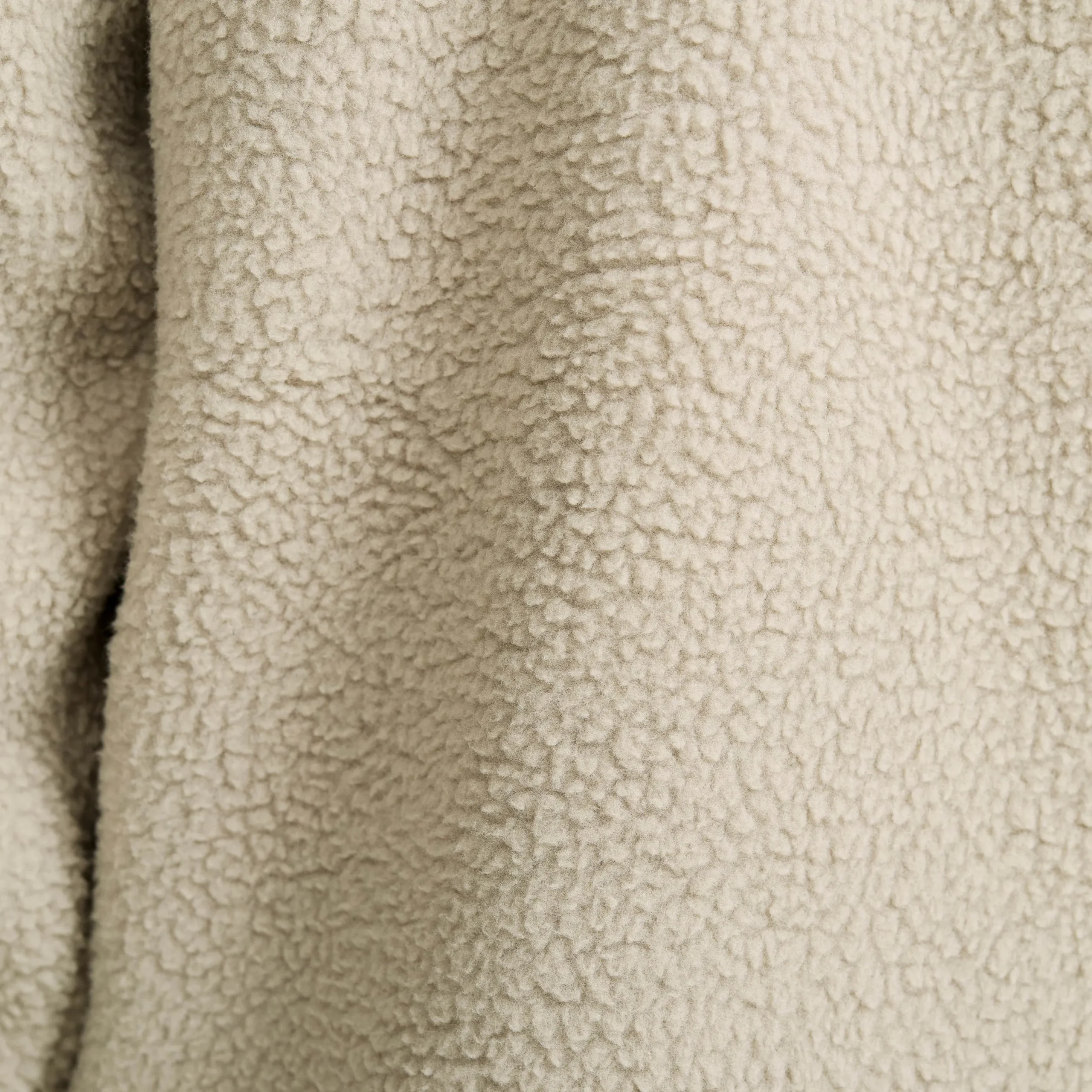 Sherpa Hoodie Damen Beige Khaki