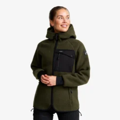 Sherpa Hoodie Damen Forest Night