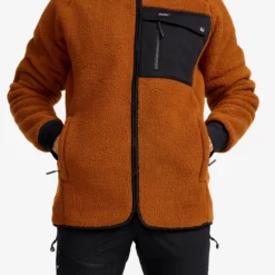 Sherpa Hoodie Herren Caramel Café