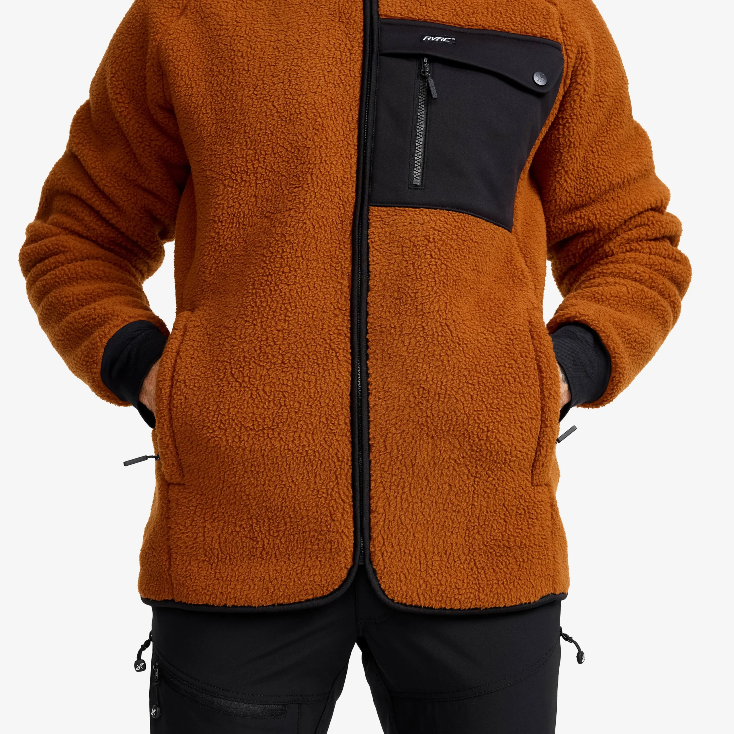 Sherpa Hoodie Herren Caramel Café