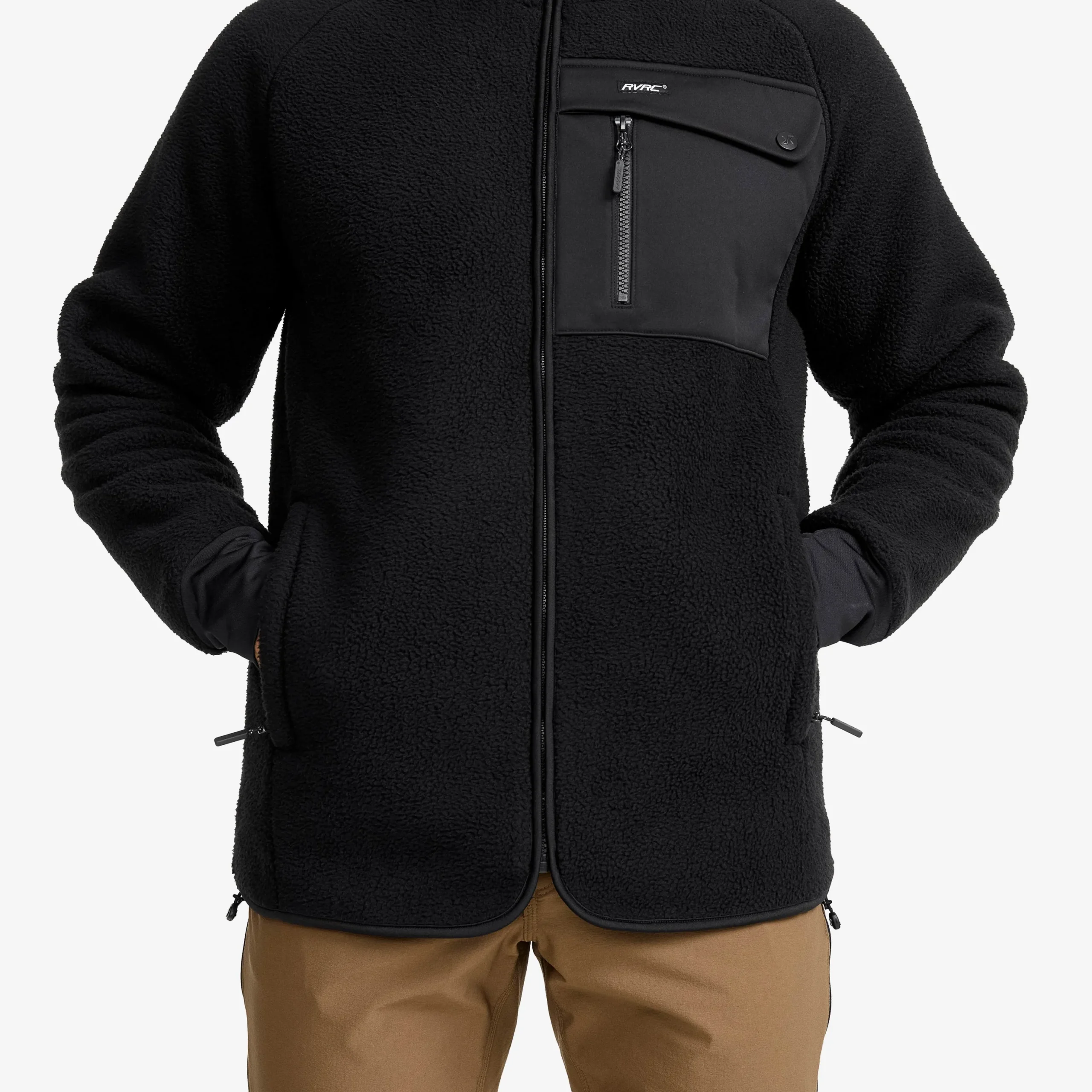 Sherpa Hoodie Herren Caviar