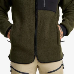 Sherpa Hoodie Herren Forest Night